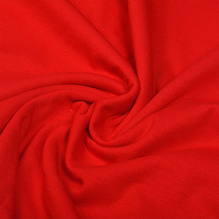Ткань трикотаж Кулирка хлопок 145г опененд 100+100см красный 18-1763 пач.20-35кг