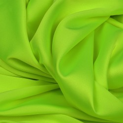 Ткань шелк Армани 90г/м 97% ПЭ 3% Спандекс шир.150см арт.TBYArm-154 цв.154 зелено-желтый неон рул.25м