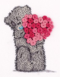 Набор для вышивания PANNA Живая картина арт. MTY-2125 Tatty Teddy с сердцем из роз 12х15/5 см упак (1 шт)