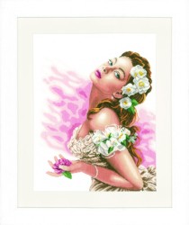 Набор для вышивания LANARTE арт.PN-0144530 Lady of the Camellias 37х48 см