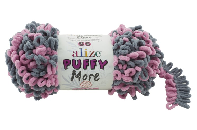 Пряжа для вязания Ализе Puffy More (100% микрополиэстер) 2х150г/11,5м цв.6281
