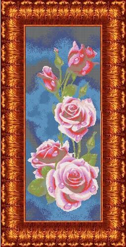 Рисунок на ткани КАРОЛИНКА арт. КБЦ-2001 Розы 27х68 см