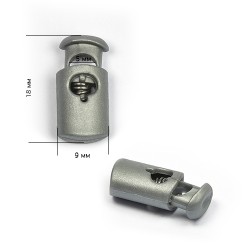 Фиксатор для шнура пластик арт. 203-М ( 4мм) цв.серебро уп.100шт