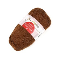 Пряжа для вязания ПЕХ Деревенская (100% полугрубая шерсть) 10х100г/250м цв.062 каштан упак (1 кг)