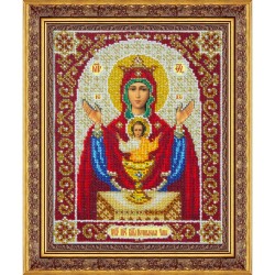 Набор для вышивания бисером ПАУТИНКА арт.Б-1048 Пр.Богородица Неупиваемая чаша 20х25 см