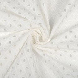 Ткань шитье TBY-8050-01 100г/м 100% хлопок шир.150(138)см цв.белый рул.14,62м