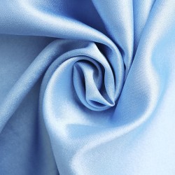 Ткань креп сатин 130 г/м 100% полиэстер шир.115 см арт.Р.14907.08 цв.08 голубой уп.25м