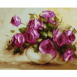 Картины по номерам Molly арт.KH0398 Осенние розы (28 Цветов) 40х50 см