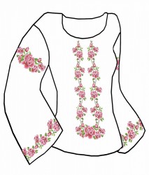 Набор для вышивания женской рубашки КАРОЛИНКА арт. КБСН(хб)-07 85х145 см (размер 44-56)