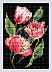 Набор "РИОЛИС" мозаичная картина арт.AM0070 Ранние тюльпаны 21х30 см