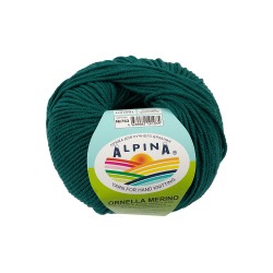 Пряжа ALPINA ORNELLA MERINO (100% мериносовая шерсть) 10х50г/125м цв.763 сине-зеленый