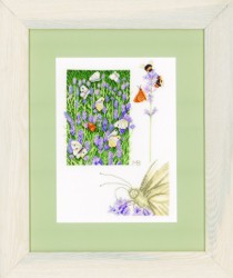 Набор для вышивания LANARTE арт.PN-0147505 Lavender field with butterfly 21х29 см