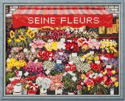 Набор для вышивания Lecien Corporation арт.713 Цветочный магазин в Париже 30х38 см