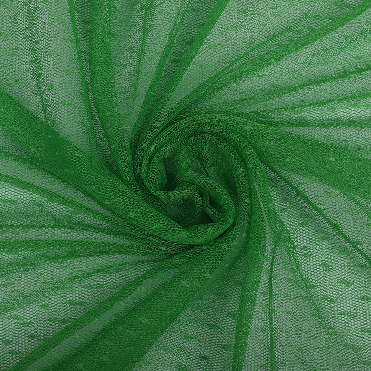 Фатин "горошек" мягкий шир.160см 100% полиэстер арт.TBY-1908-20 цв.зеленое яблоко диаметр горошин 0,1см уп.15м