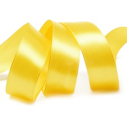 Лента атласная 1" (25мм) цв.3016 т.желтый IDEAL уп.27,4 м