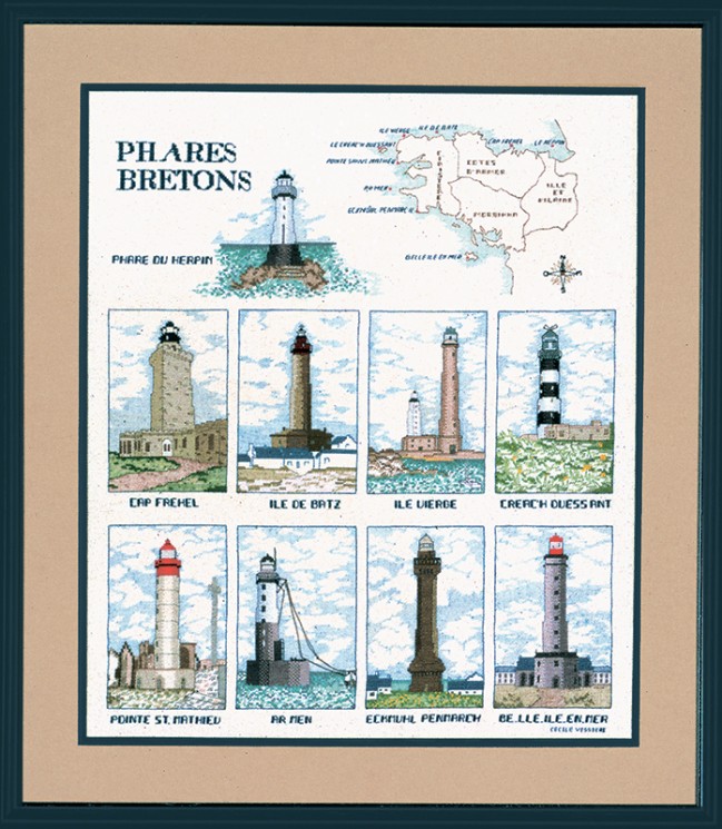 Набор для вышивания Le Bonheur des Dames арт.1190L Phares Bretons (Бретонские маяки) 62х45 см