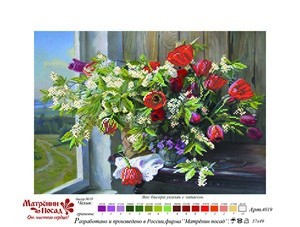 Рисунок на шелке МАТРЕНИН ПОСАД арт.37х49 - 4019