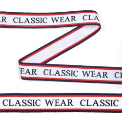 Тесьма-стропа TBY декоративная Classic wear арт.TPP03205 шир.20мм цв. белый уп.45,7м