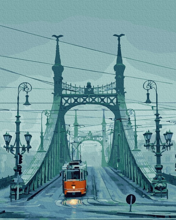 Картины по номерам Molly арт.KH0935 Будапешт. Мост свободы (21 цвет) 40х50 см