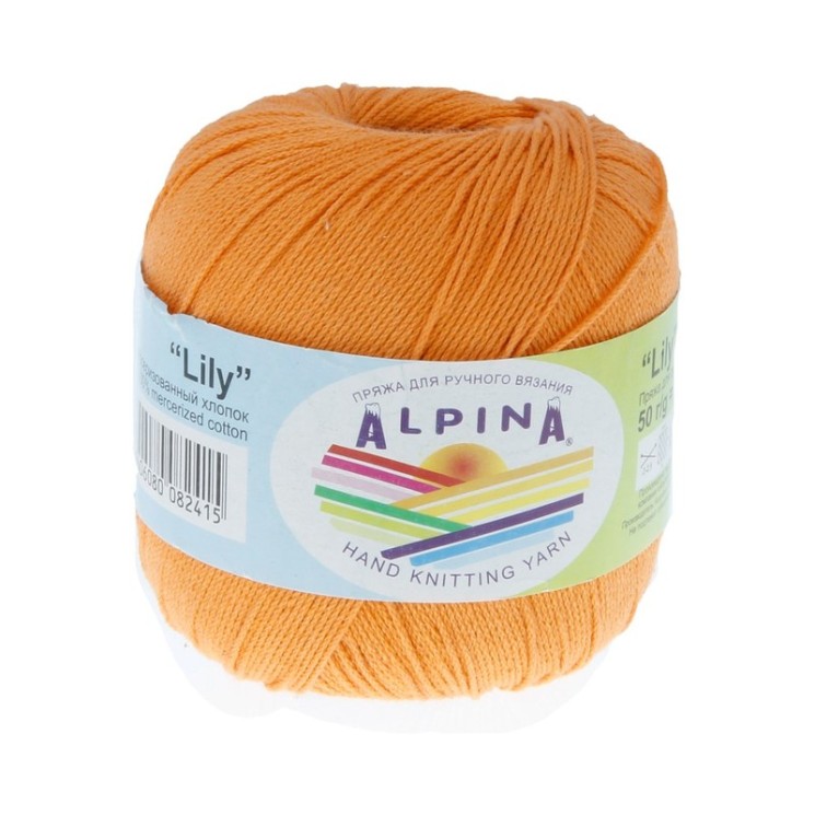 Пряжа ALPINA LILY (100% мерсеризованный хлопок) 10х50 г/175 м цв.192 желтый упак