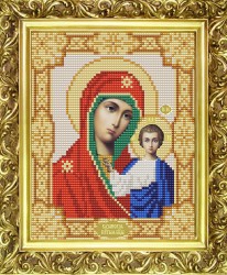 Рисунок на ткани (Бисер) КОНЁК арт. 9111 Богородица Казанская 15х18 см