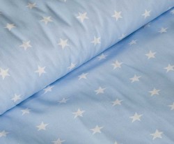 Ткань хлопок Звездочки-1700, 125г/м , 100% хлопок, шир.150см, цв.03 голубой уп.3м