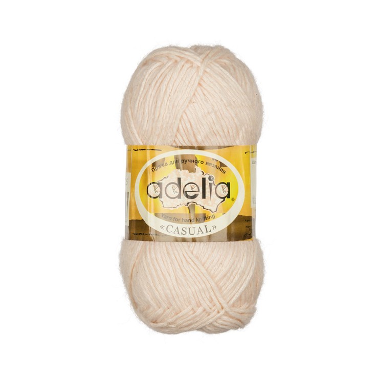 Пряжа ADELIA CASUAL (72% хлопок, 28% акрил) 10х50г/130м цв.05 св.розовый