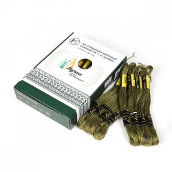 Нитки мулине цв.4506 т.оливковый 24х8м С-Пб
