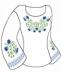 Набор для вышивания женской рубашки КАРОЛИНКА арт. КБСН(хб)-11 85х145 см (размер 44-56)