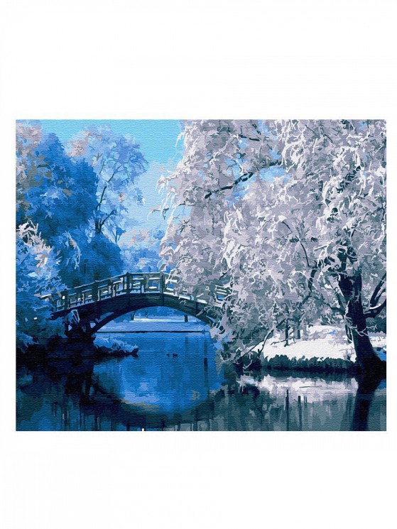 Картины по номерам Зимний мостик GX30823 40х50 тм Цветной
