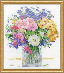 Набор для вышивания DESIGN WORKS арт.3265 Букет цветов 33х35,5 см