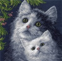 Рисунок на канве МАТРЕНИН ПОСАД арт.41х41 - 0971 Котята