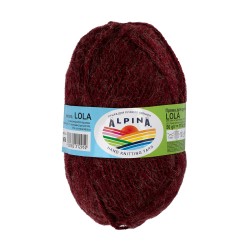Пряжа ALPINA LOLA (55% акрил, 31% полиамид, 14% альпака) 10х50г/115м цв.08 вишневый