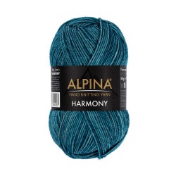 Пряжа ALPINA HARMONY (100% мериносовая шерсть) 10х50г/175м цв.05 т.бирюзовый