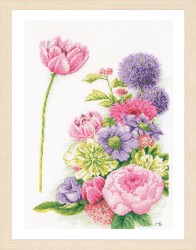 Набор для вышивания LANARTE арт.PN-0196208 Floral cotton candy 32х48 см
