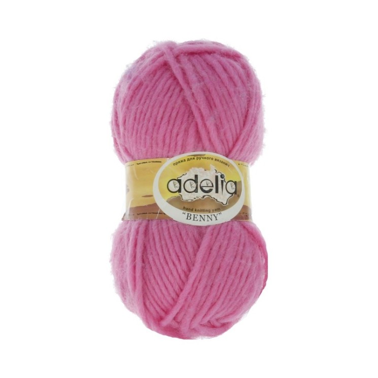 Пряжа ADELIA BENNY (100% шерсть) 5х100г/96м цв.785 розовый