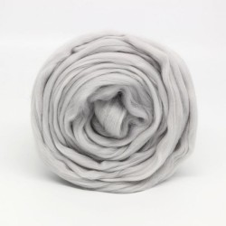 Шерсть для валяния ТРО "Гребенная лента" (100%полутонкая шерсть) 100г цв.0008 св.серый