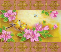Схема на холсте АБРИС АРТ арт. AC-102 Весеннее цветение 30х26 см
