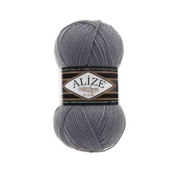 Пряжа для вязания Ализе Superlana klasik (25% шерсть, 75% акрил) 5х100г/280м цв.087 угольно - серый