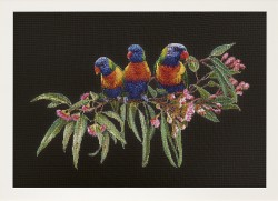 Набор для вышивания THEA GOUVERNEUR арт.553.05 Стайка попугаев 67х50 см