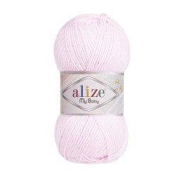 Пряжа для вязания Ализе My Baby (100% акрил) 5х50г/150м цв.184 св.розовый