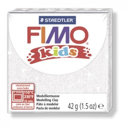 FIMO kids полимерная глина для детей, уп. 42г цв.блестящий белый, арт.8030-052