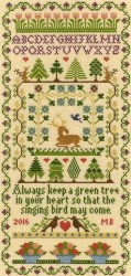 Набор для вышивания Bothy Threads арт.XS2 Green Tree (Зеленое дерево) 18х36 см