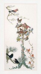 Набор для вышивания THEA GOUVERNEUR арт.1065A Кормушка для птиц 45х100 см