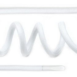 Шнурки круглые полиэфир 4 мм цв.белый F101/S501 арт.TBY 7290-0043, длина 130 см, упак. 50 шт