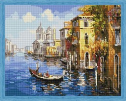 Алмазная вышивка Путешествие по Венеции QA202235 40х50 тм Цветной