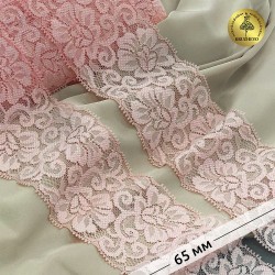 Кружево-стрейч KRUZHEVO арт.TBY.L840 шир.65мм цв.S851 светло-розовый уп.3м