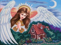 Рисунок на ткани (Бисер) КОНЁК арт. 1446 Ангел дома 29х39 см