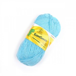 Пряжа для вязания КАМТ Бамбино (35% шерсть меринос, 65% акрил) 10х50г/150м цв.020 голубая бирюза