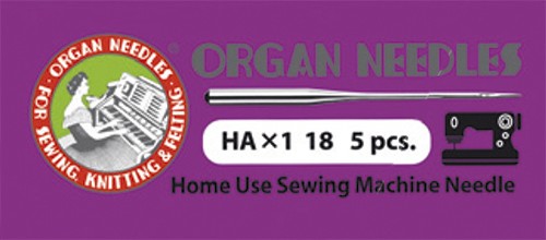 Иглы ORGAN универсальные №110 HA 1/18 для БШМ уп.5 игл (мягкая уп.)